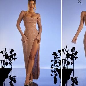 NWT CHAMPEL Embellished Cowl Neck Maxi Dress as 2